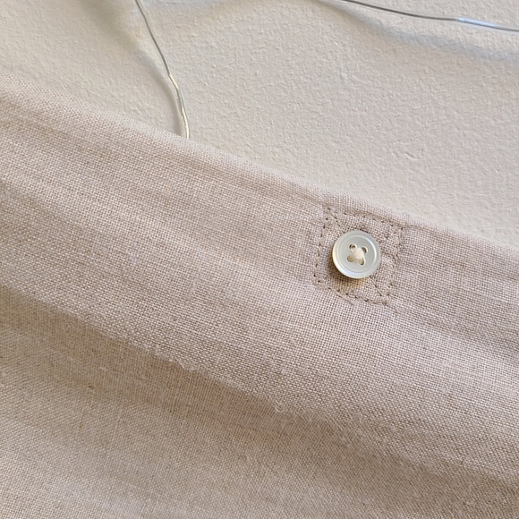 J. Jill Linen Tunic Blouse / Beige-Tan / Size Medium - Picture 3 of 5